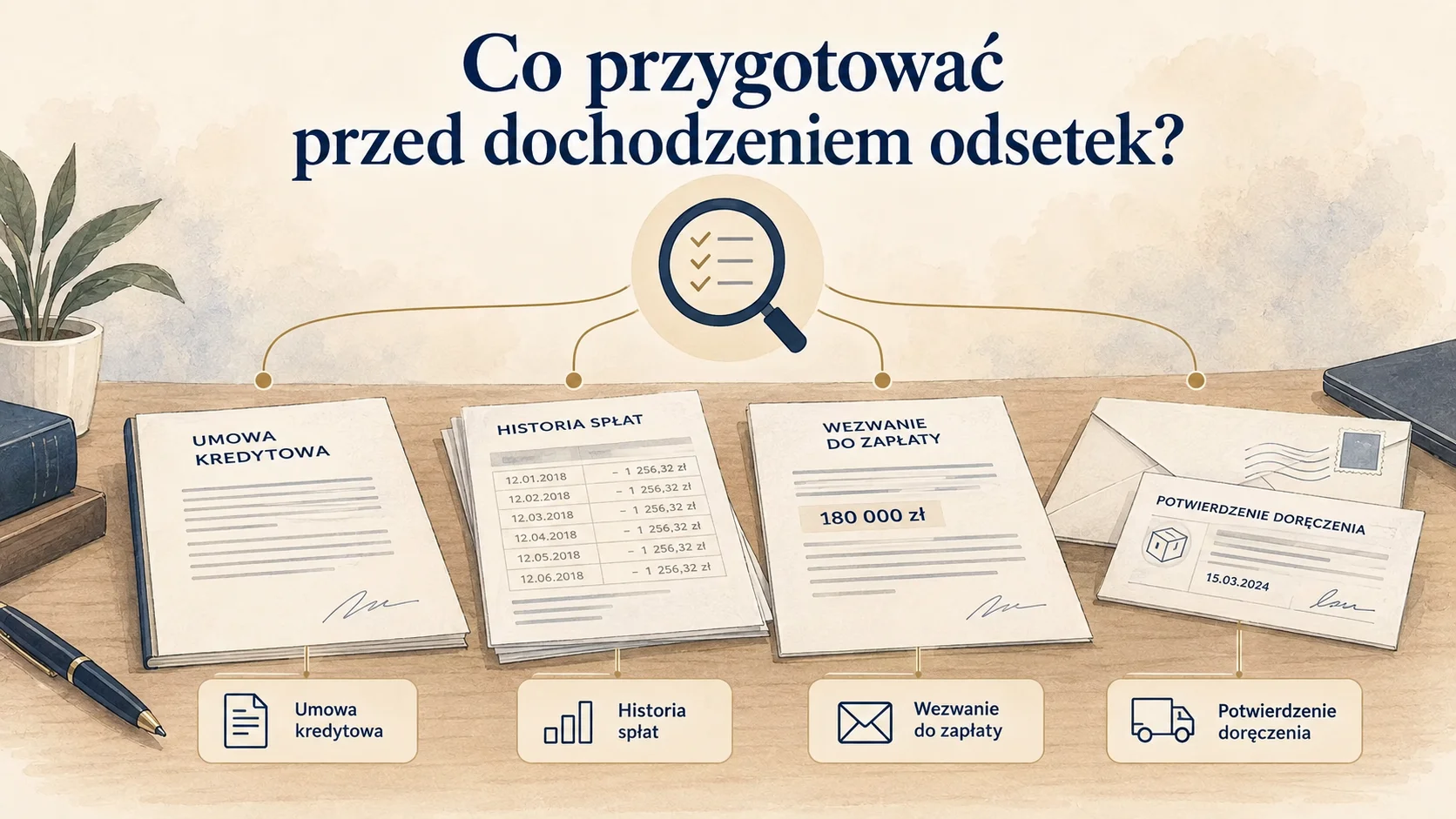 1. Dokumenty potrzebne do analizy odsetek w sprawie frankowej