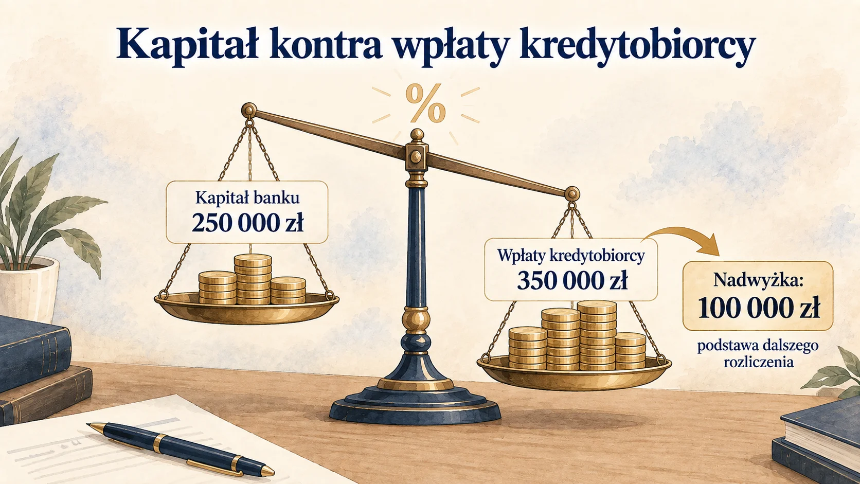 Kapitał banku a wpłaty kredytobiorcy przy rozliczeniu kredytu frankowego