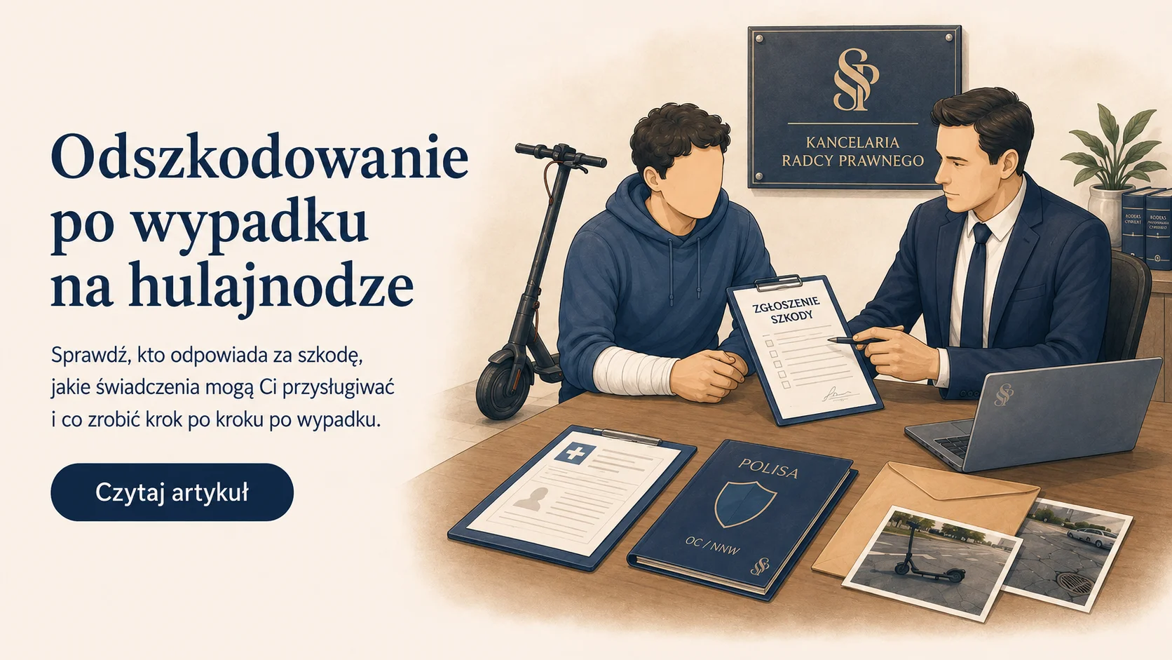 Wypadek na hulajnodze elektrycznej – kto odpowiada za szkodę?
