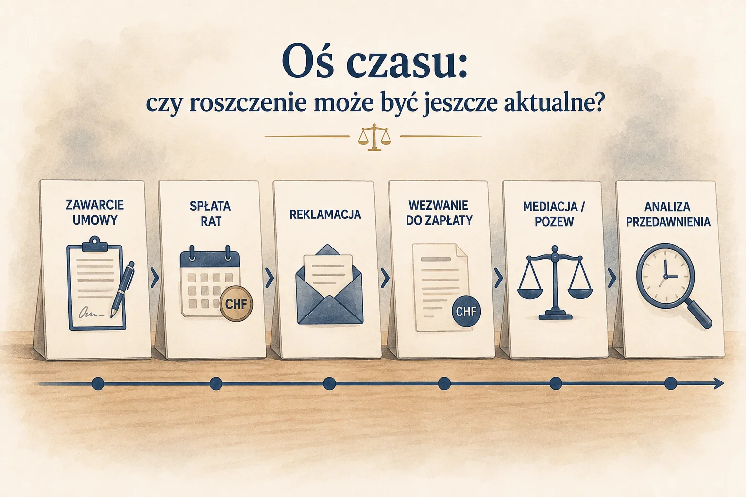 Oś czasu kredytu frankowego – zdarzenia mające znaczenie dla przedawnienia roszczeń frankowicza