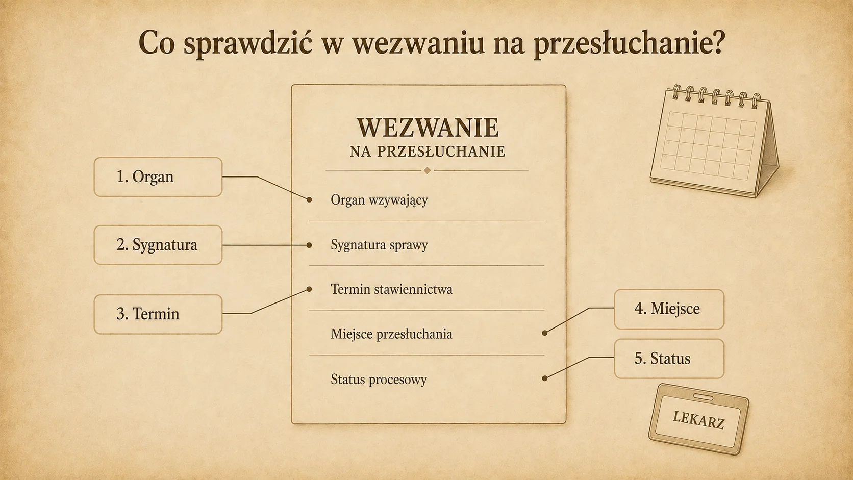 Wezwanie z prokuratury dla lekarza - co sprawdzić zaraz po jego otrzymaniu?