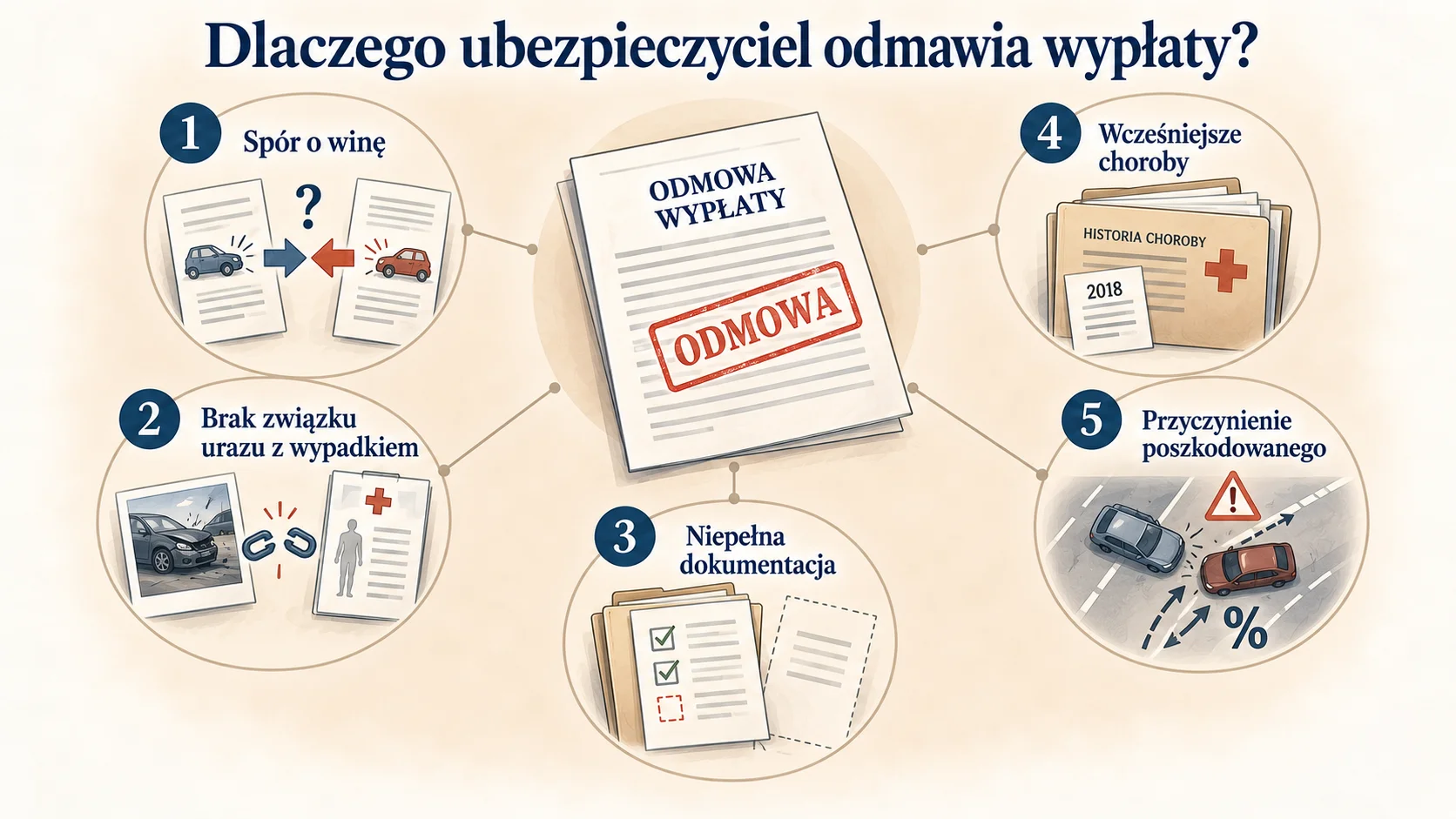 Dlaczego ubezpieczyciel może odmówić wypłaty odszkodowania?