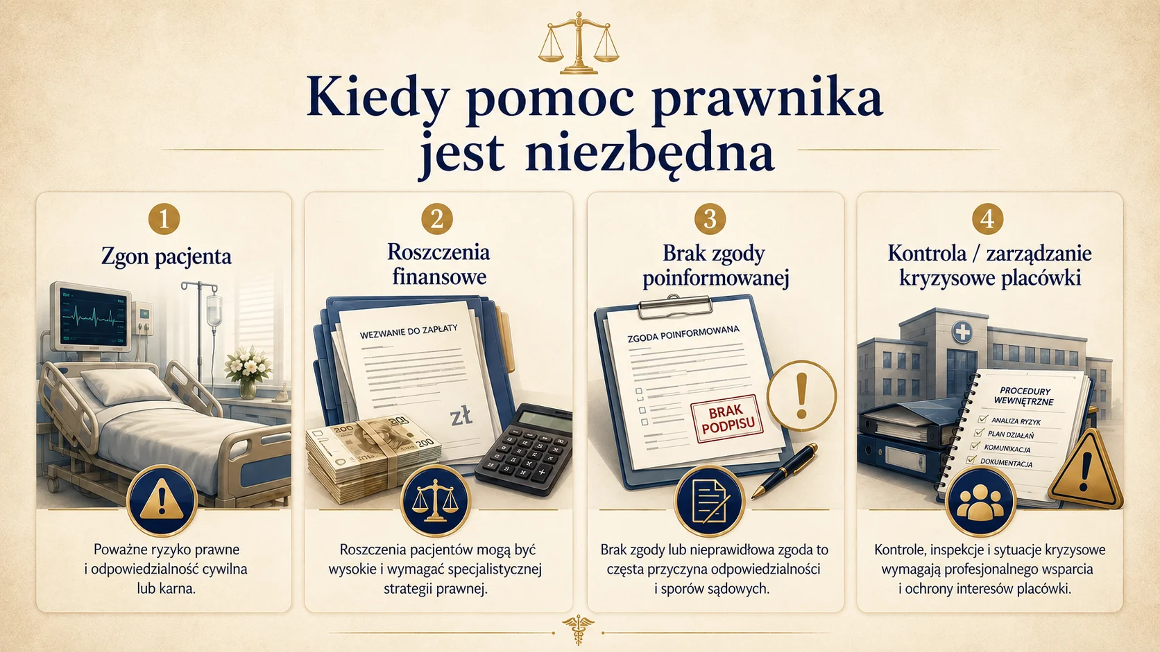 Kiedy pomoc radcy prawnego dla lekarzy i podmiotów leczniczych jest niezbędna?