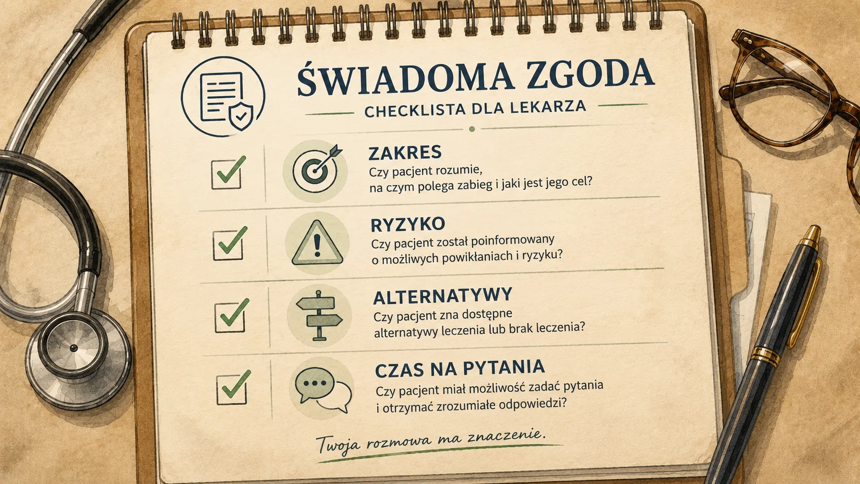 Zabieg operacyjny i forma pisemna