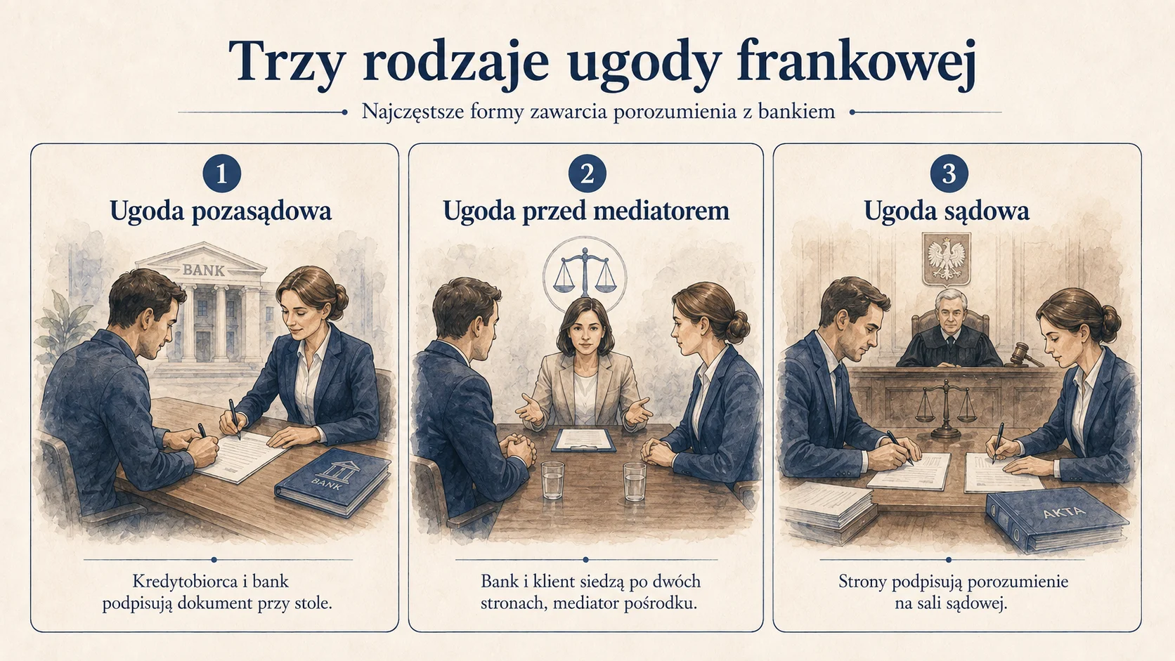 Ugoda pozasądowa, mediacyjna i sądowa – czym się różnią?